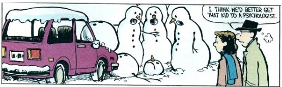 Snowmen Car Accident